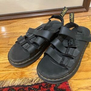 Dr. Martens Triple Strap Black Sandals